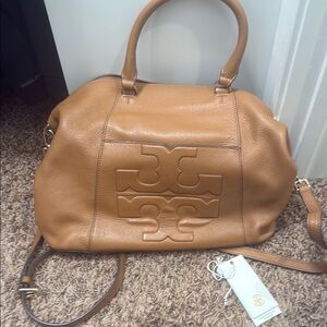 Tory Burch Tan Leather Tote Structured Design